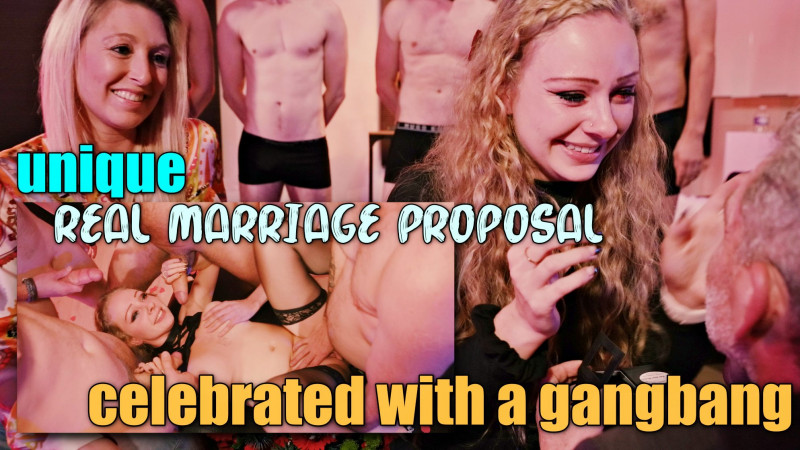 Uniek! Echt huwelijks aanzoek gevierd met een gangbang